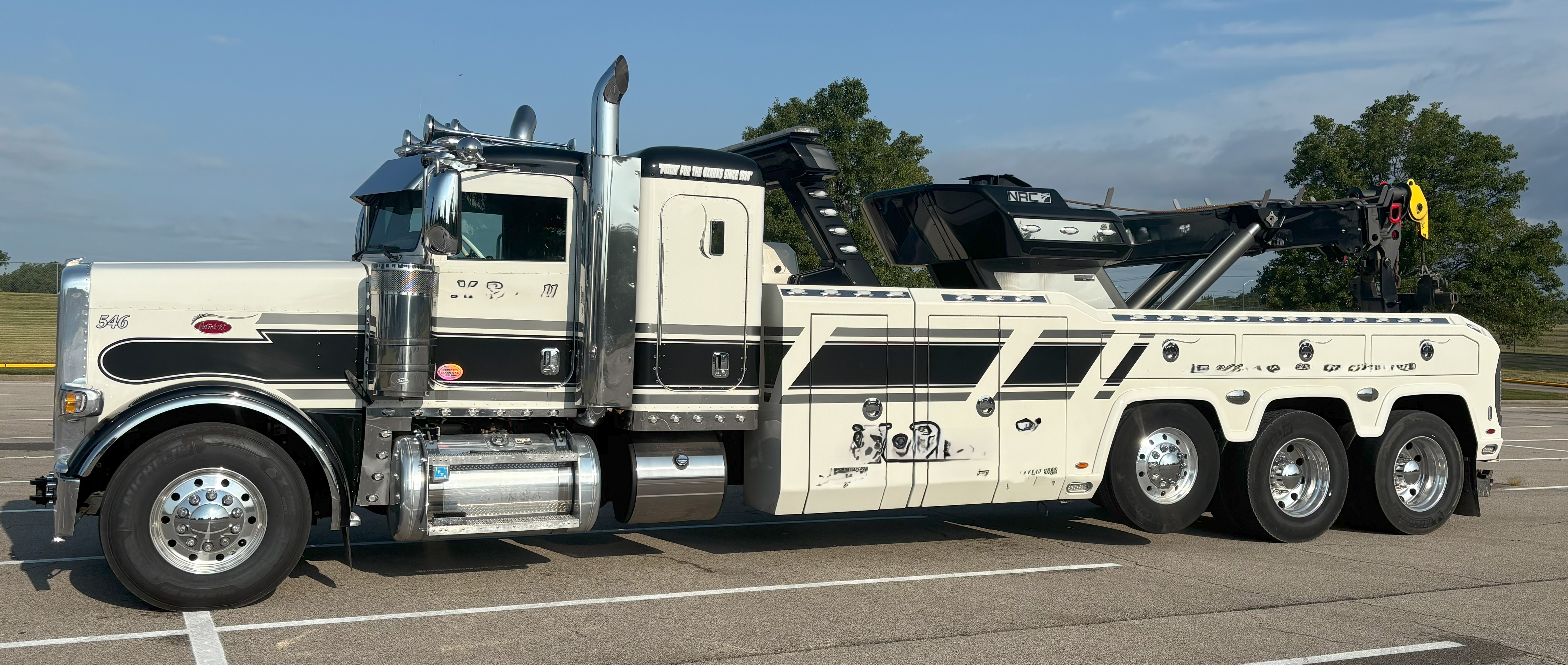 [2019 Peterbilt 389 White/Black]